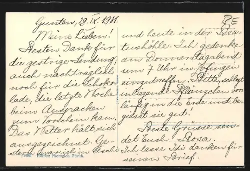 AK Sigriswil, Blick vom Tschingel auf den Ort, Eiger, Mönch und Jungfrau