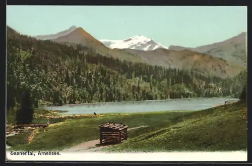 AK Gsteig bei Gstaad, Arnensee im Saanental