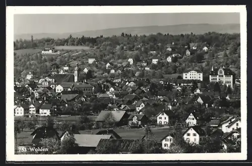AK Wohlen /AG, Ortsansicht aus der Vogelschau mit Kirche