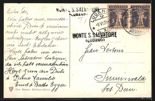 AK Morcote, Schiff auf dem Luganosee