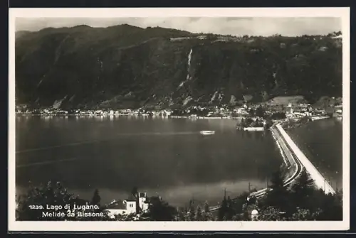 AK Melide /Lago di Lugano, Panorama da Bissone