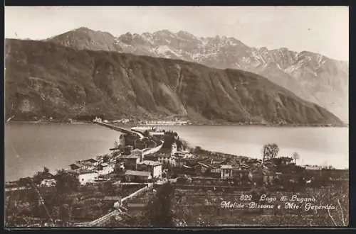 AK Melide /Lago di Lugano, Bissone e Mte Generoso