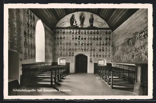 AK Sempach, Schlachtkapelle, Innenansicht