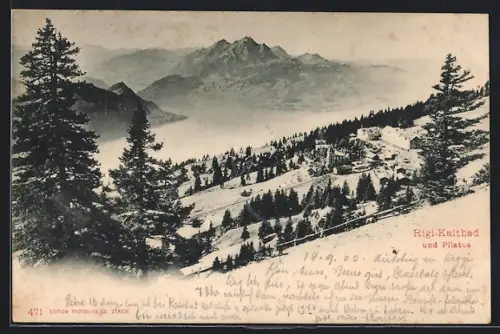 AK Rigi Kaltbad, Hotel mit Pilatus