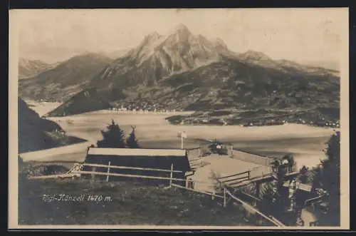 AK Rigi-Känzeli, Panorama mit Bergen