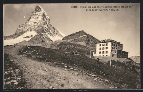 AK Zermatt, Hôtel du Lac noir et le Mont Cervin