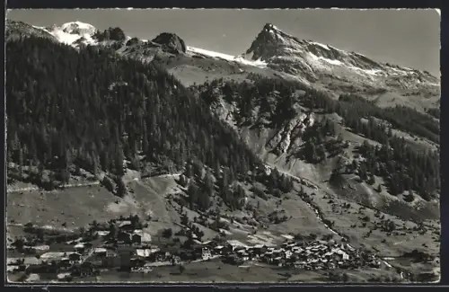 AK Wiler /Lötschental, Teilansicht mit Sackhorn, Spalihorn und Tennbachhorn
