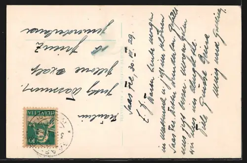 AK Saas-Fee, Teilansicht mit Weissmies und Portjengrat