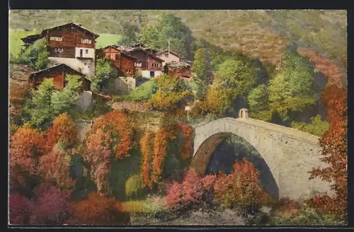 AK Visp, Neue Brücke von Visp nach Saas-Fee