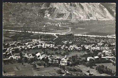 AK Riddes, Vallée du Rhône, Vue prise du téléférique d`Isérables
