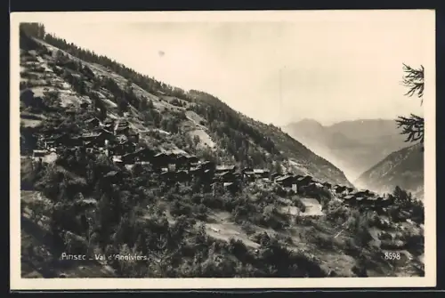 AK Pinsec /Val d`Anniviers, Panorama mit Bergen