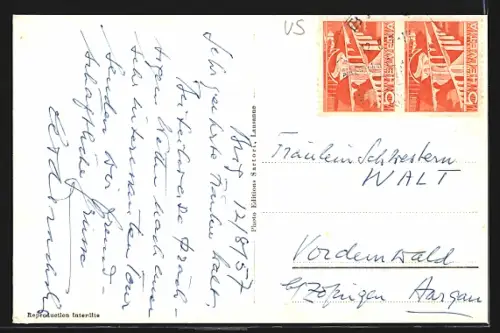 AK Naters-Brig, Teilansicht mit Simplon