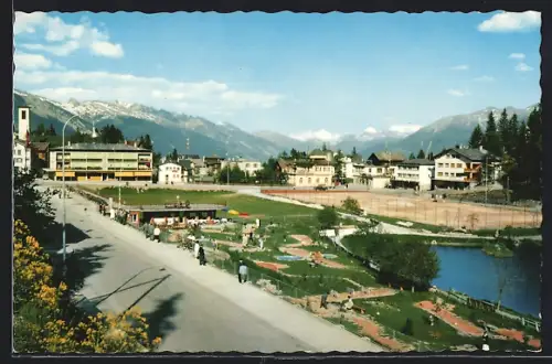 AK Montana, Strassenpartie mit Minigolfplatz