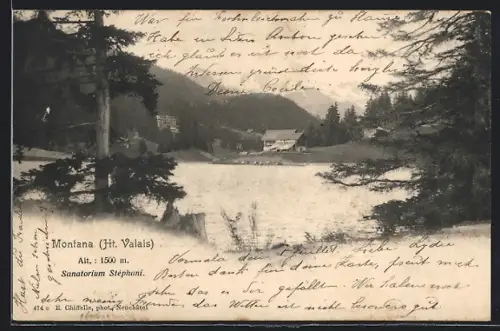 AK Montana /Ht. Valais, Sanatorium Stéphani