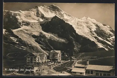 AK Kl. Scheidegg, Hotel mit Jungfrau