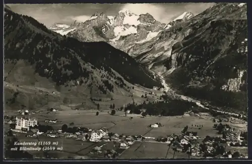 AK Kandersteg, Teilansicht mit Blümlisalp