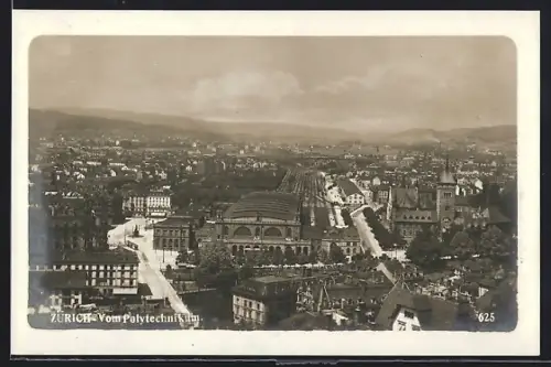 AK Zürich, Teilansicht vom Polytechnikum aus