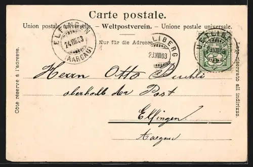 AK Zürich, Ortsansicht vom Polytechnikum aus