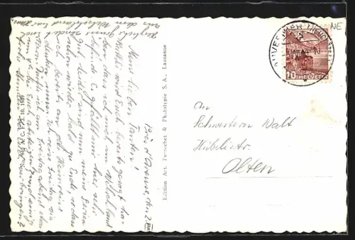 AK Colombier, Ortsansicht mit Flusspartie