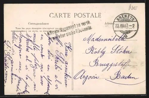 AK Saut du Doubs, Vue panoramique, Sécheresse de 1906