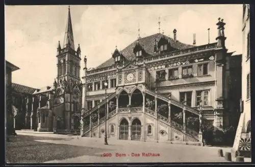 AK Bern, Rathaus und Kirche