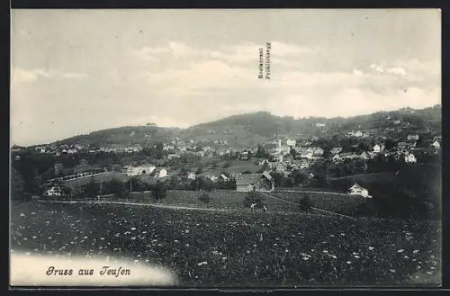 AK Teufen, Totalansicht mit Umgebung