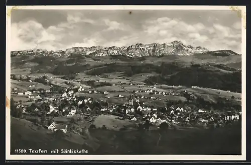 AK Teufen, Ortsansicht mit Säntiskette