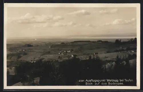 AK Teufen /AR, Waldegg bei Teufen, Blick auf den Bodensee