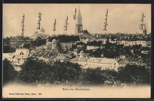 AK Bern, Teilansicht von Muristalden