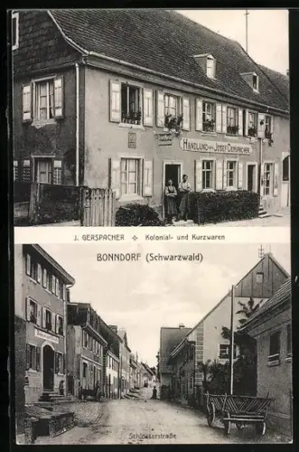 AK Bonndorf /Schwarzwald, Handlung von Josef Gerspacher, Schlosserstrasse