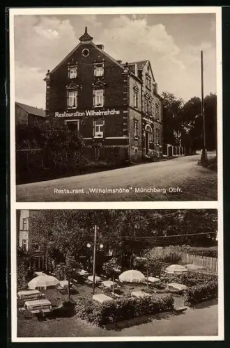 AK Münchberg /Obfr., Restaurant Wilhelmshöhe, Inh. Karl Tauwald