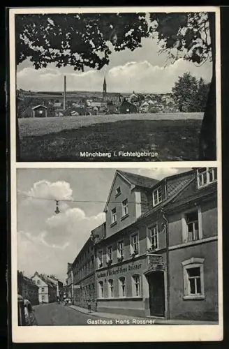 AK Münchberg i. Fichtelgebirge, Gasthaus Hans Rossner