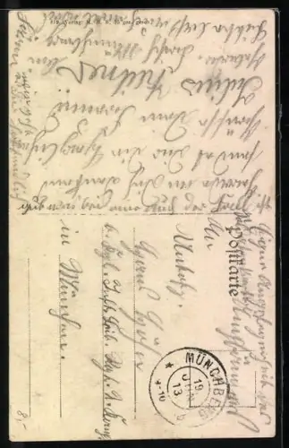 AK Münchberg i. Bayern, Stadtansicht mit Kirche