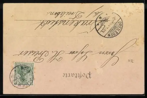 AK Elversdorf, Gasthaus von Peters, Kirche mit Friedhof