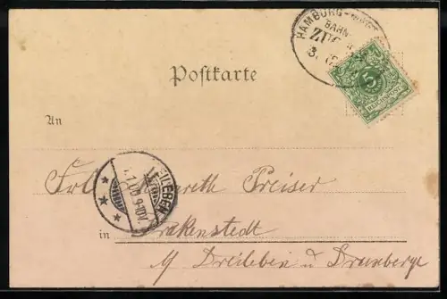 AK Elversdorf, Gasthaus von Peters, Kirche mit Friedhof