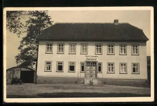 Foto-AK Drei Gleichen, Gasthof Gleichenhof, Inh. Rich. Czekalla