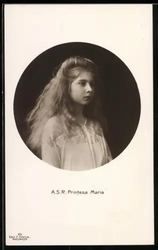 AK Printesa Maria, Portrait der Prinzessin von Rumänien