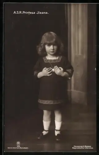 AK Prinzessin Ileana von Rumänien, Kinderportrait