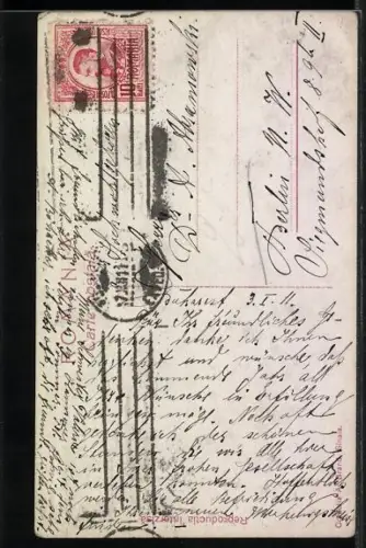 AK Kronprinzessin Marie von Rumänien mit Prinzessin Marie und Prinz Nicolaus im Wald