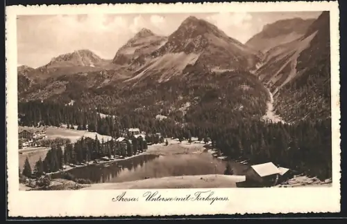 AK Arosa, Untersee mit Furkapass