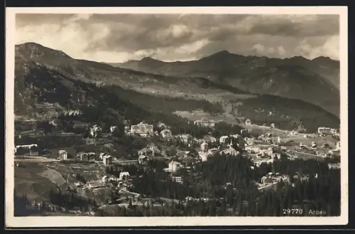 AK Arosa, Teilansicht vom Berg aus