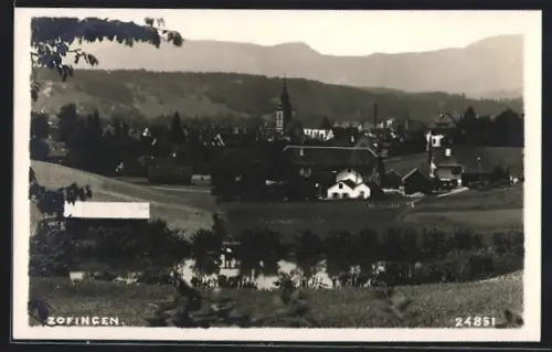 AK Zofingen, Ortsansicht mit Gewässer und Umgebung