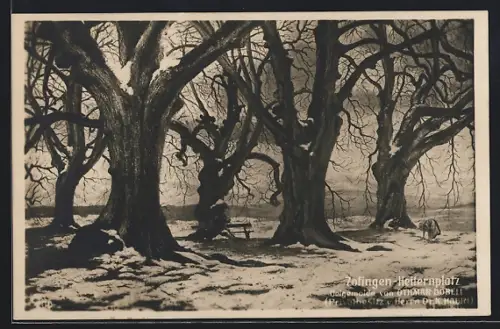 AK Zofingen, Heiternplatz im Winter