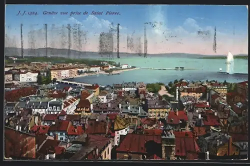 AK Genève, Genève vue prise de Saint Pierre