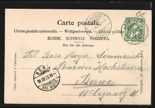 AK Genève, Ile Rousseau & Pont du Mont blanc