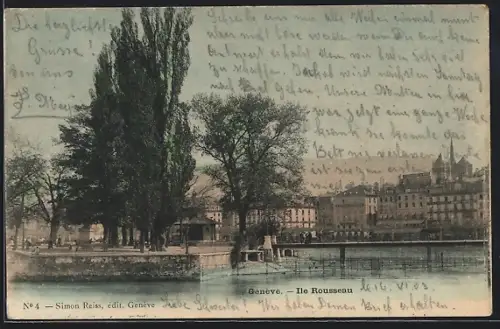 AK Genève, Ile Rousseau, Panorama