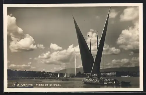 AK Genève, Rade et jet d`eau