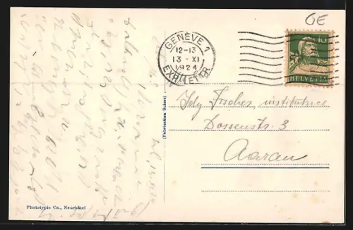 AK Genève, Rade et jet d`eau