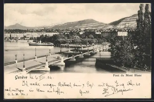 AK Genève, Pont du Mont Blanc