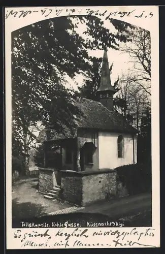Foto-AK Küssnacht a. Rigi, Tellskapelle, Hohle Gasse